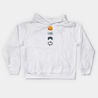 Eat, Sleep, Game & Repeat (Emoji) Kids Hoodie